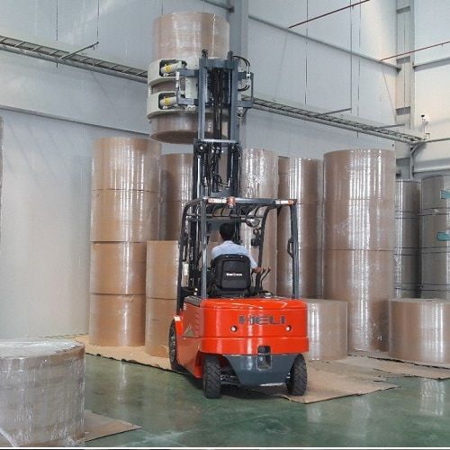 Xe Nâng Gắp Giấy Cuộn